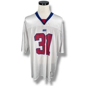 Vintage Puma New York Giants Jason Sehorn #31 Jersey Men’s XL White V-Neck